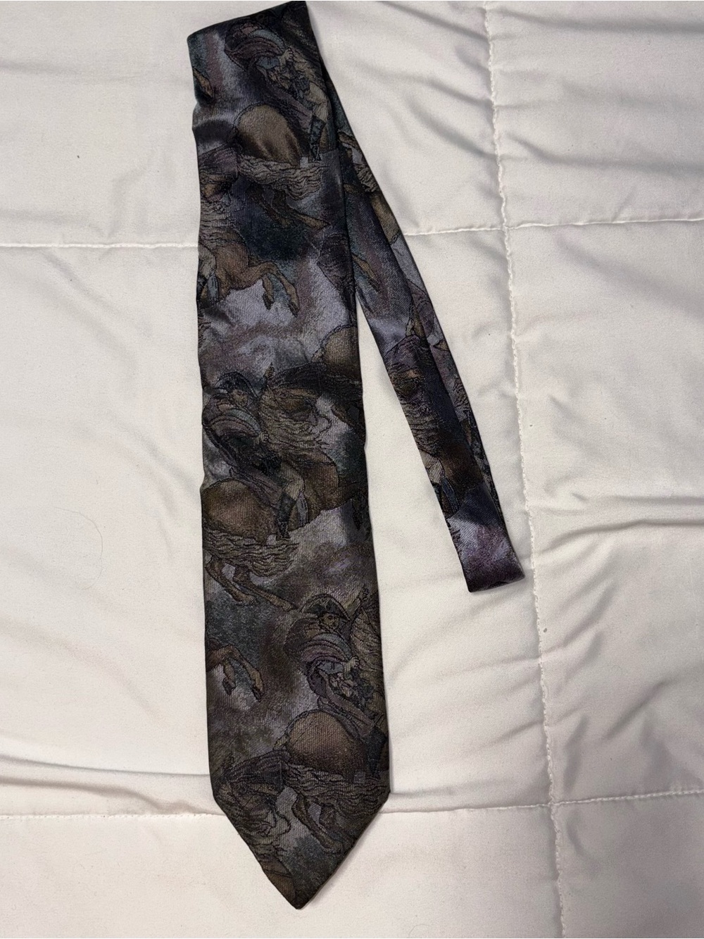 Fendi Necktie Tie Napoleon French Motiff Design Silk Made in Italy
